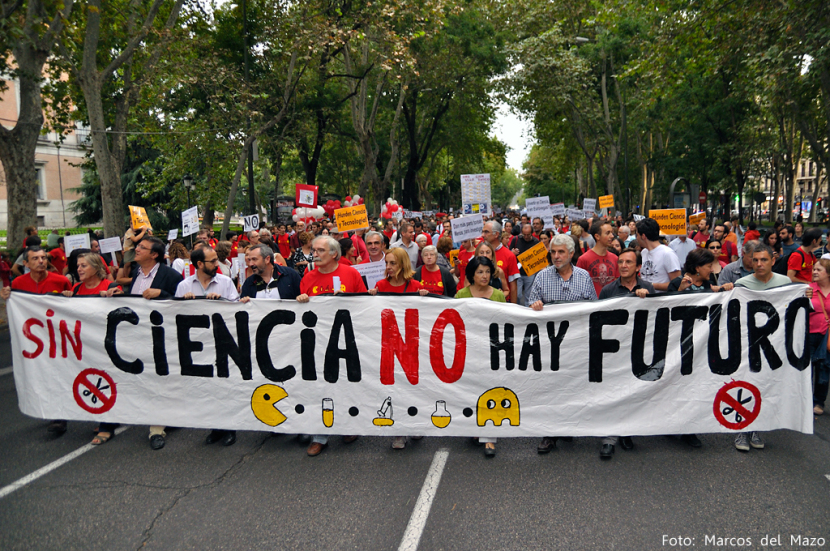 Fotografía de la manifestación por la ciencia en Madrid, 27S 2013